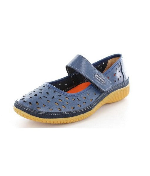 Just Bee Comfort Navy Mary Jane Casual Leather Upper & Linning (nycale)