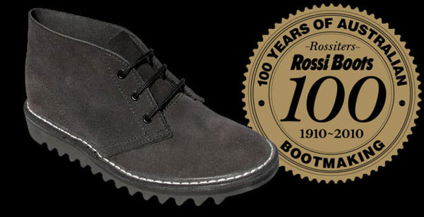 Rossi Boots 4046 Original Ripple Sole Desert Boot Black Suede